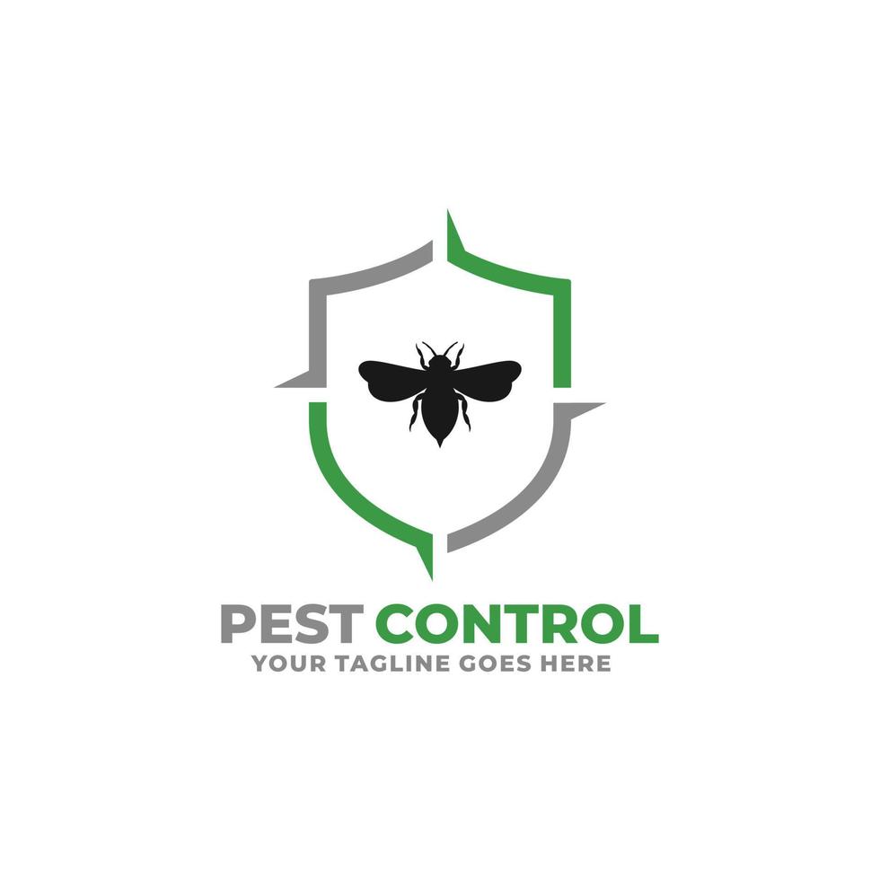 Pest control bee logo design vector