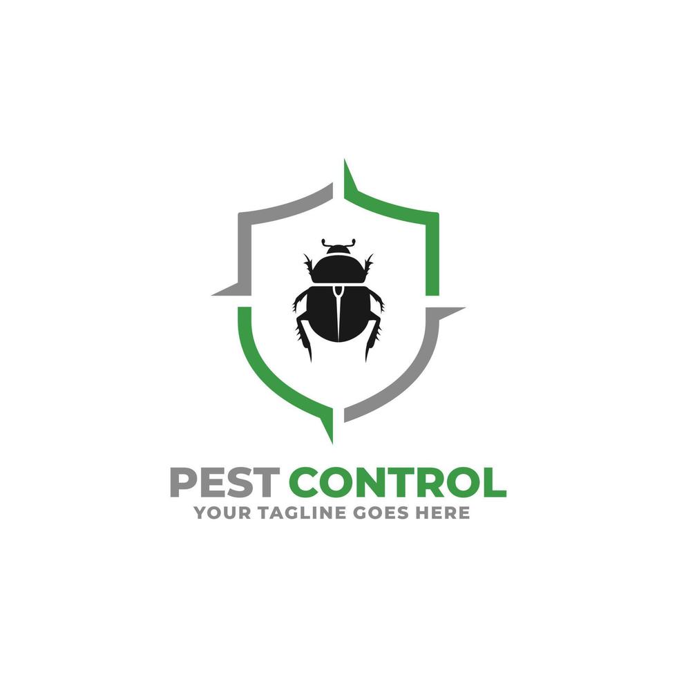 Pest control bug logo design vector