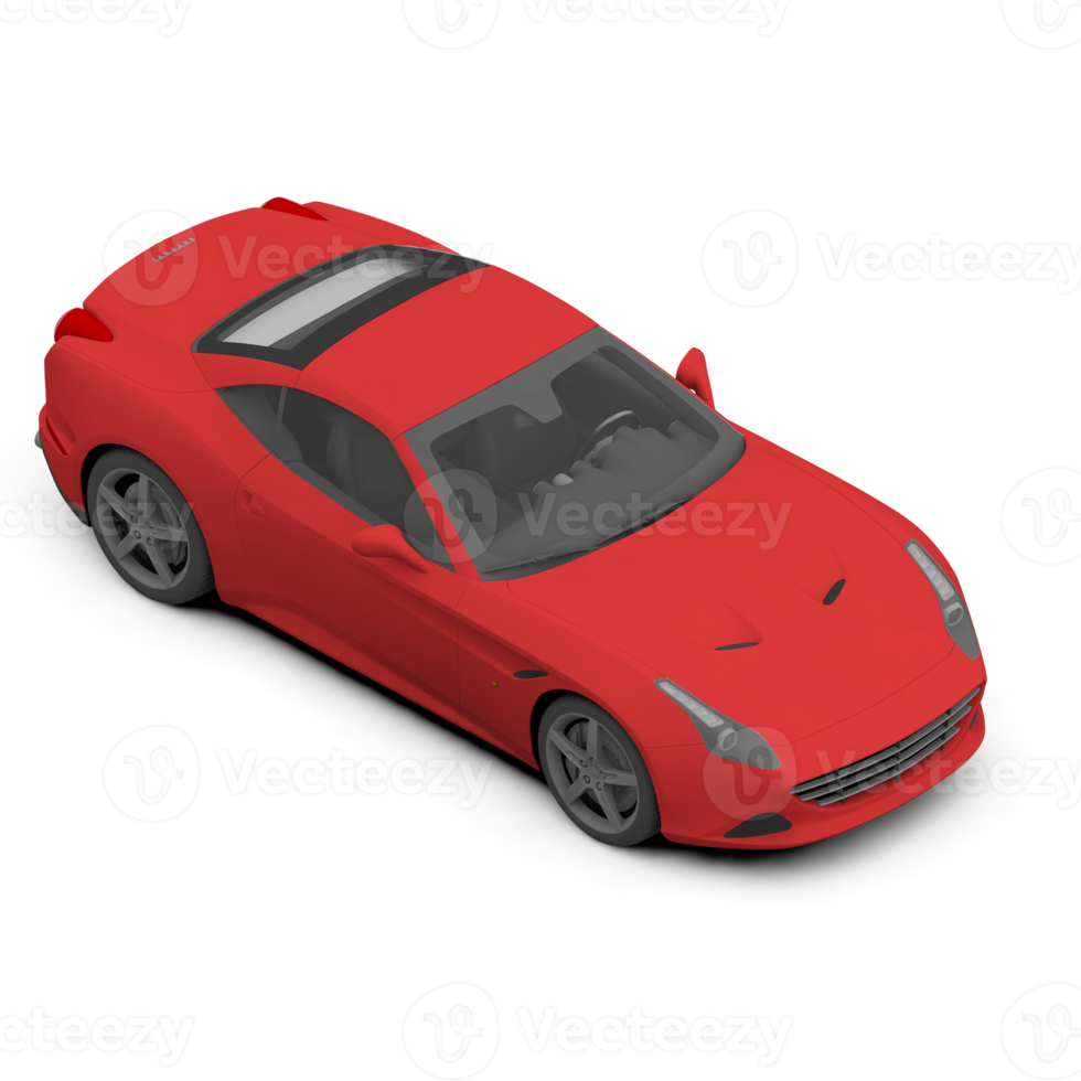 Isometric vehicle 3D Render png