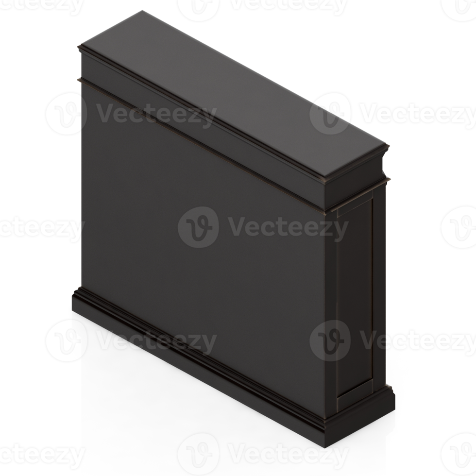 Isometric Cabinet 3D render png
