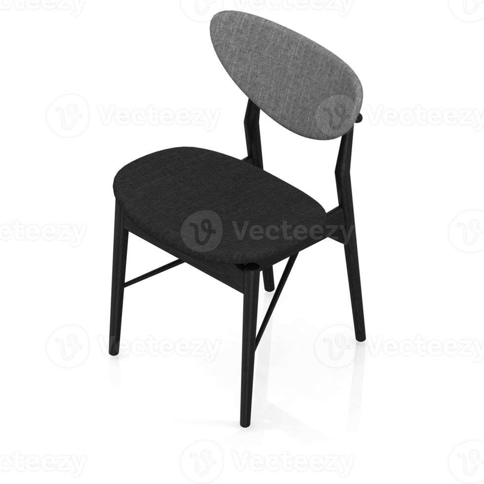 Isometric Chair 3D isolated rendering png