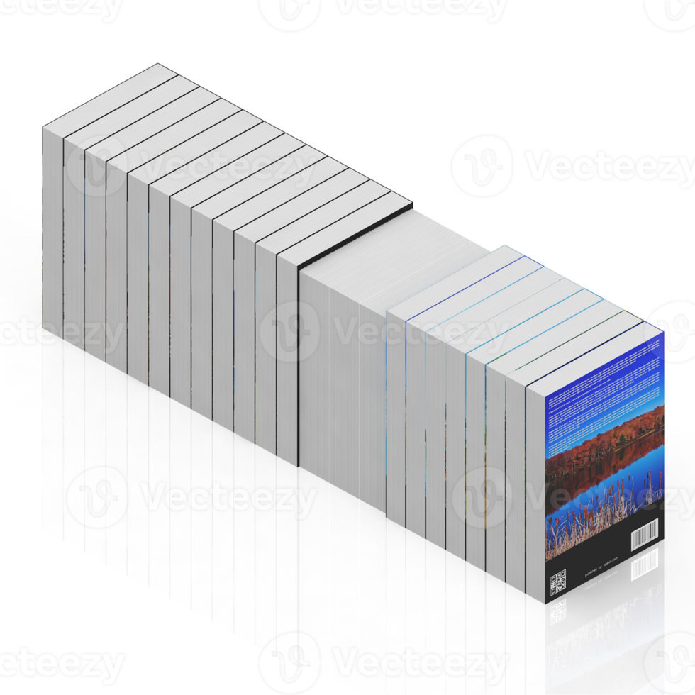 isometrische bücher 3d rendern png