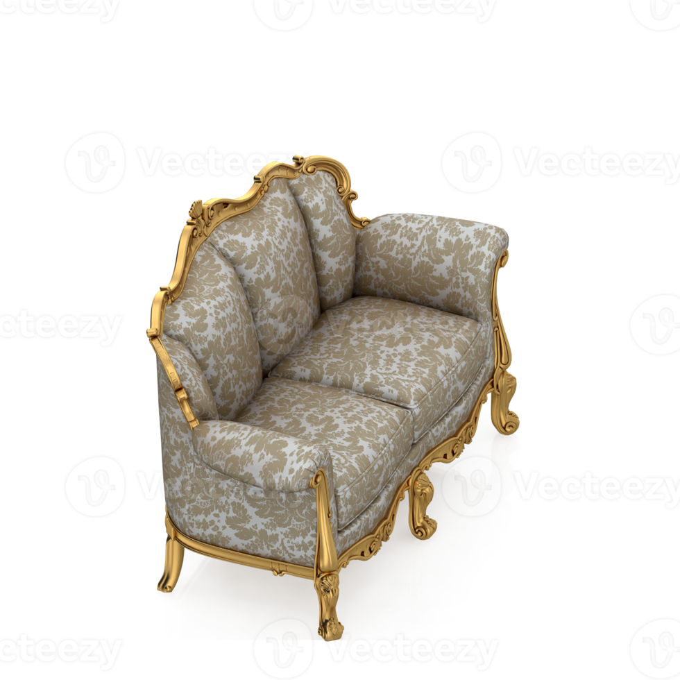 Isometric Armchair Isolated 3D render png