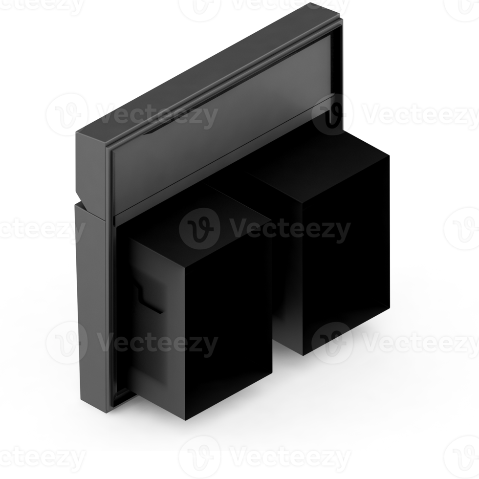 Isometric ATM 3D render png