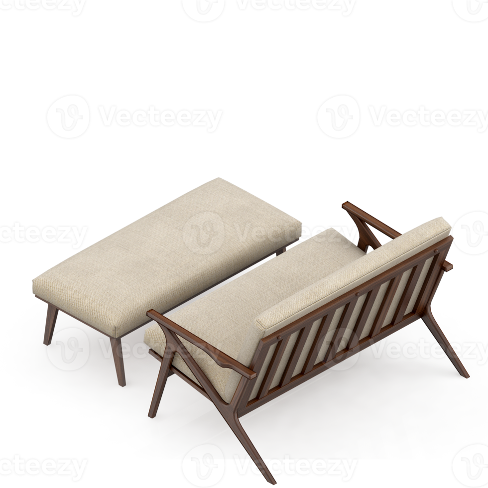 Isometric Table Set 3D render png