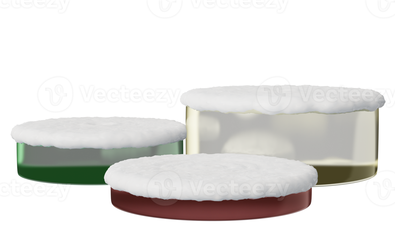 cylinder glas skede podium tömma med snö, modern skede visa och minimalistisk mockup, abstrakt monter bakgrund. begrepp 3d illustration, 3d framställa png