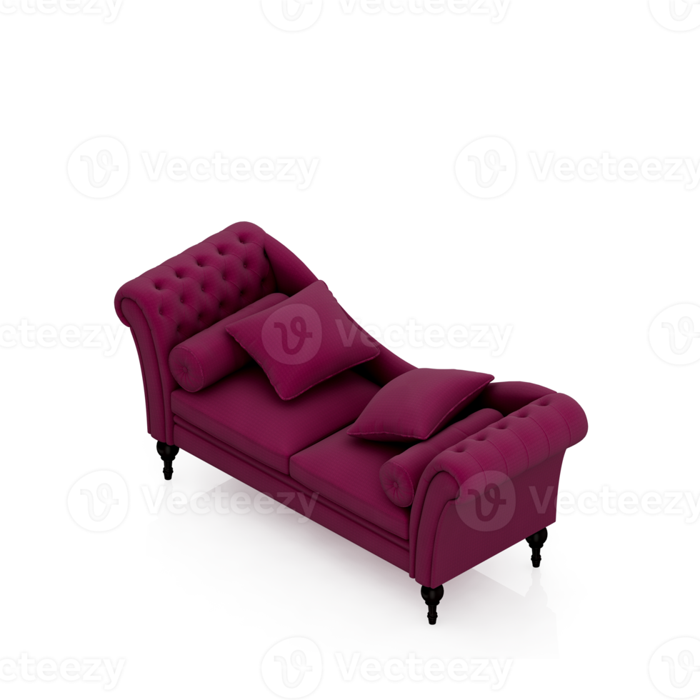 Isometric Armchair Isolated 3D render png