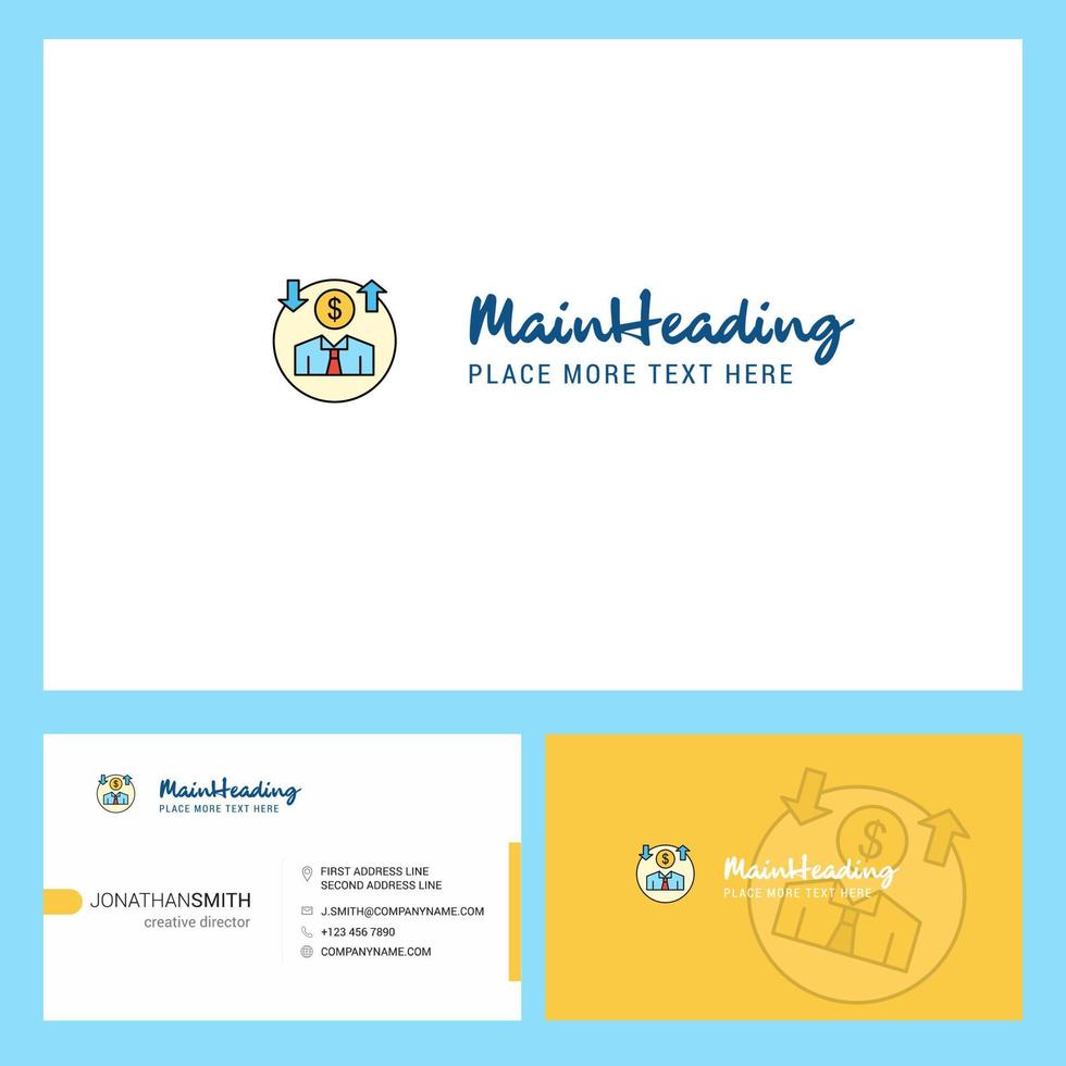 Avatar Logo design with Tagline Front and Back Busienss Card Template Vector Creative Design