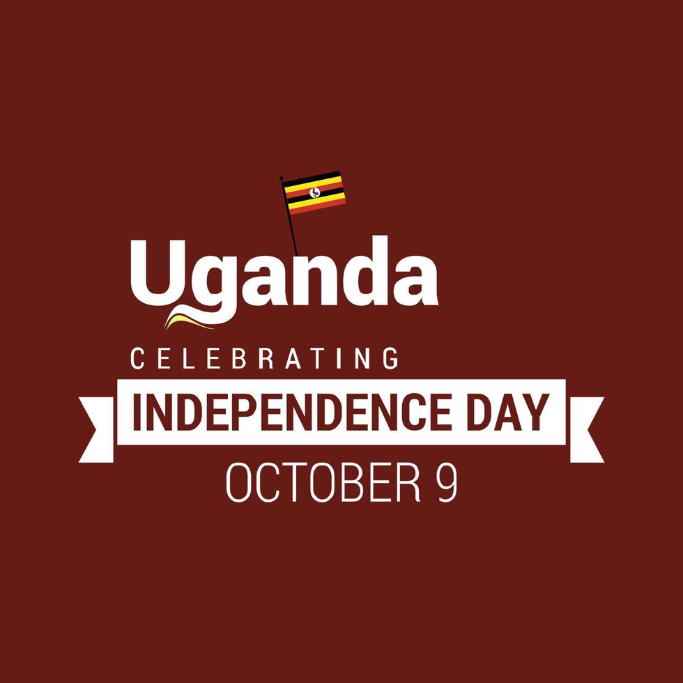 Uganda Independence day design vector