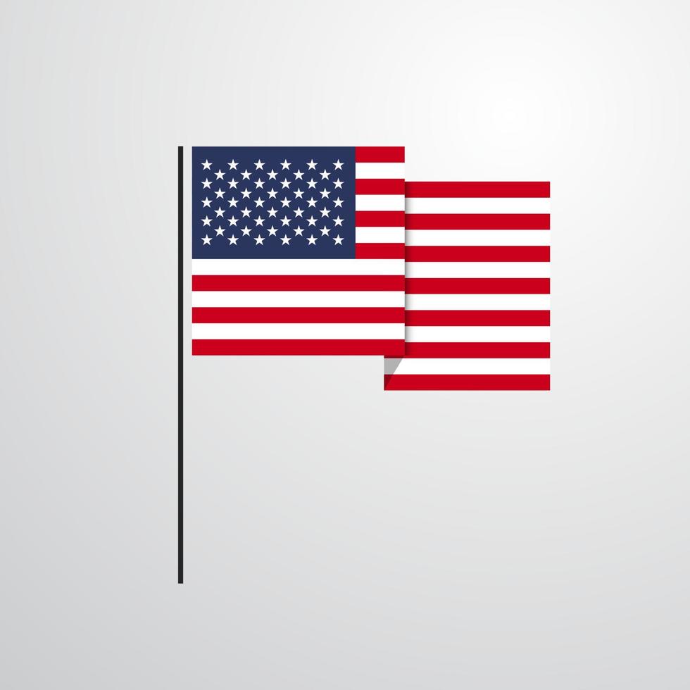 United States of America waving Flag design vector