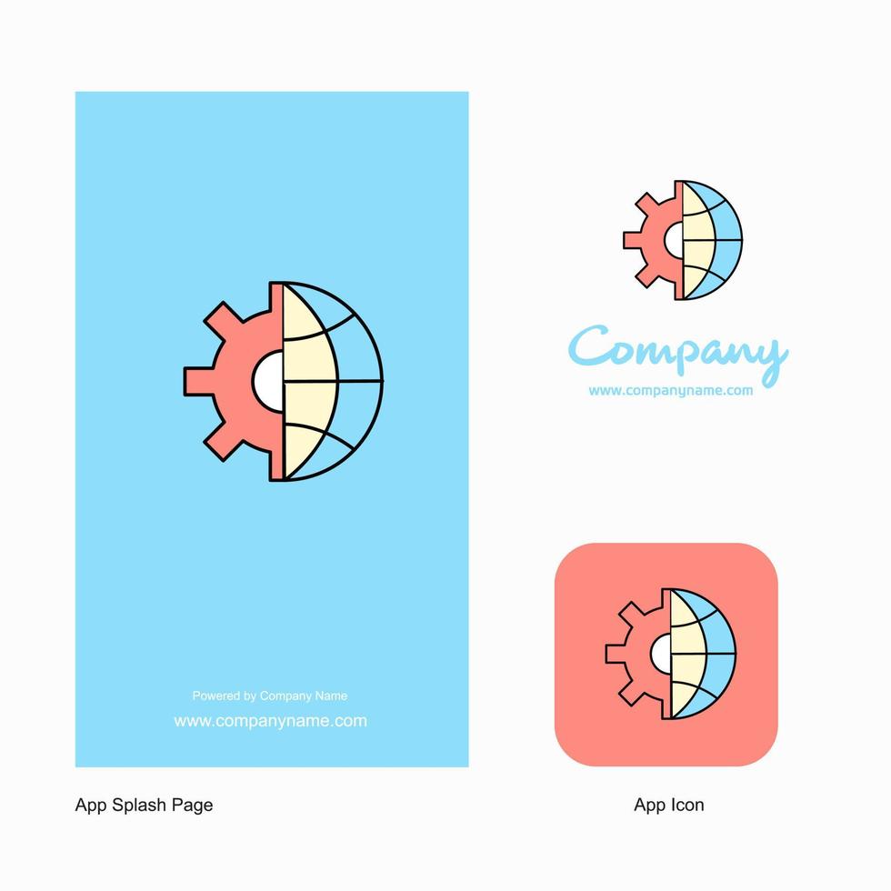 Internet setting Company Logo App Icon and Splash Page Design Creative Business App Design Elements vector