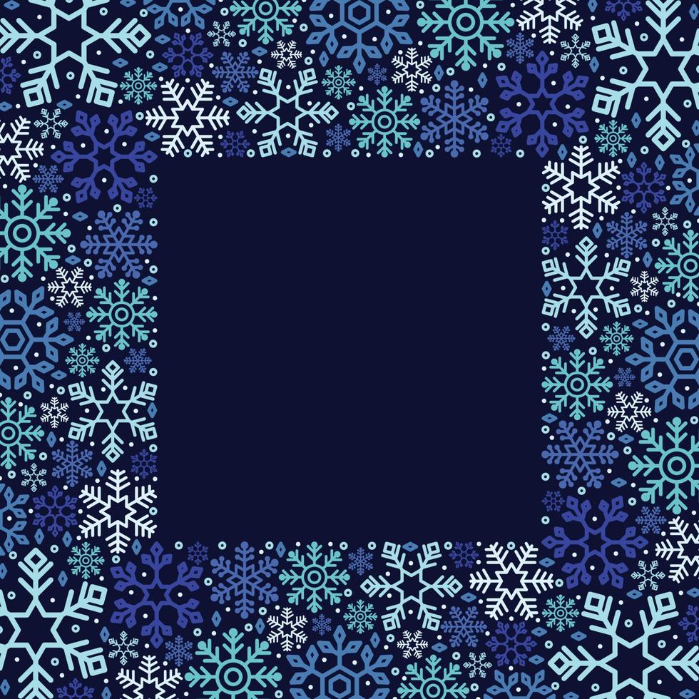 Snowflakes Winter Border Frame vector