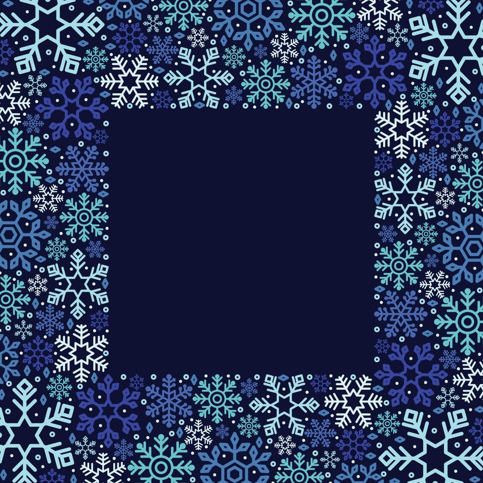 Snowflakes Winter Border Frame vector