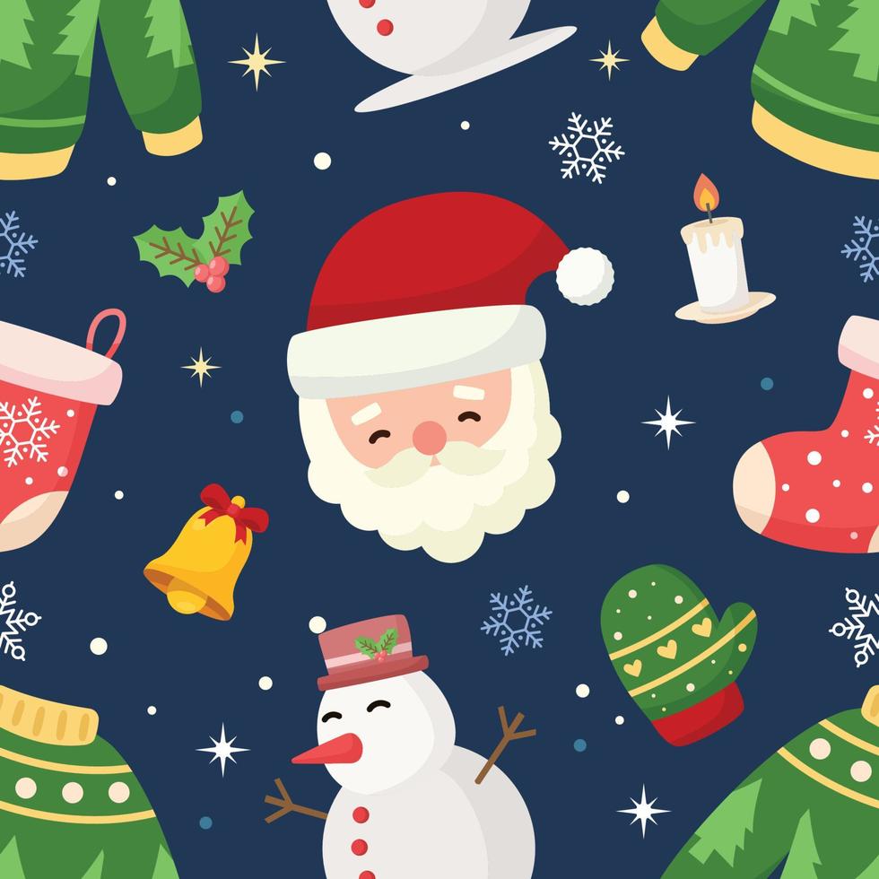 Christmas Seamless Pattern Vector Element