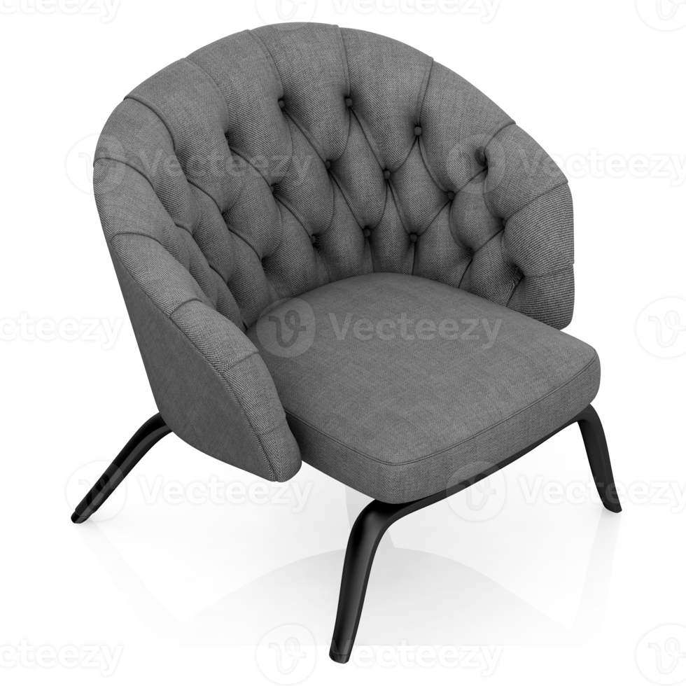 sillón isométrico aislado 3d render png