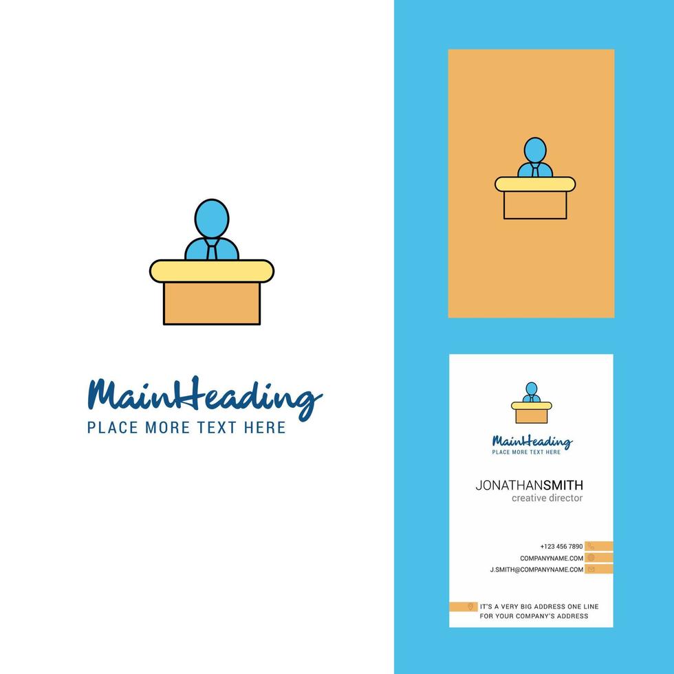 Reception Creative Logo and business card vertical Design Vector