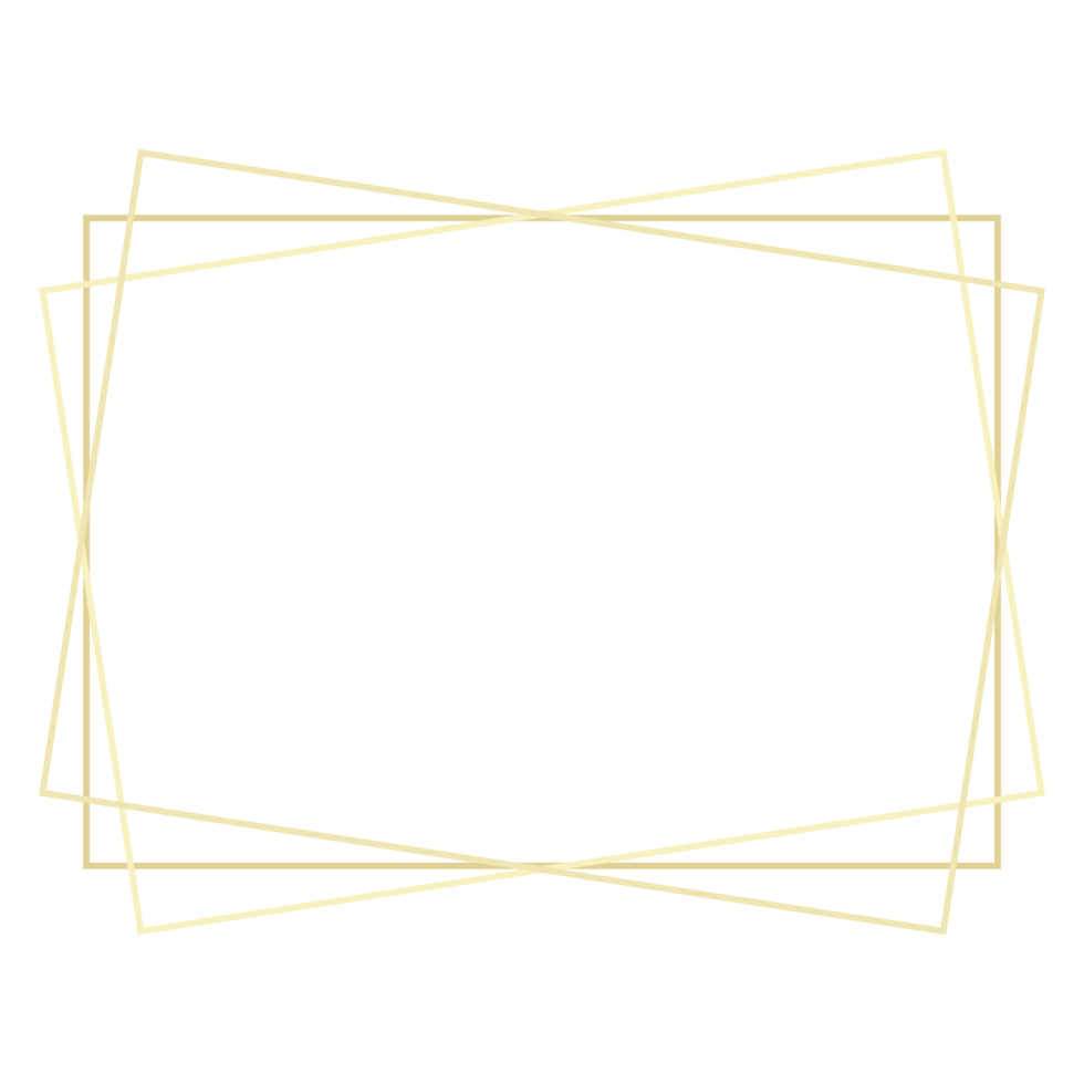 minimalistisk guld ram png