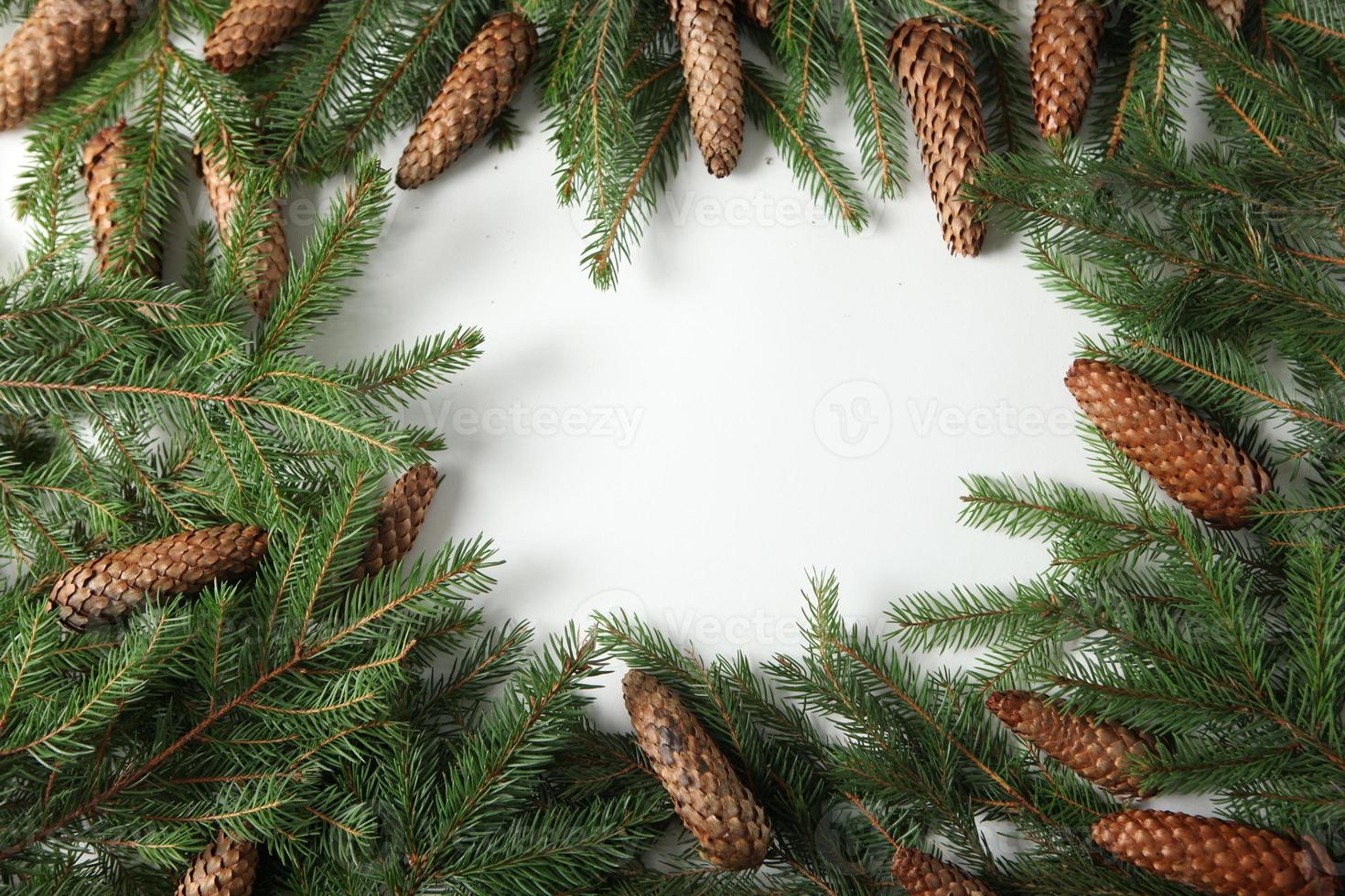 Merry Christmas and Happy New Year. A New Year's background with New Year decorations.New Year's card. photo
