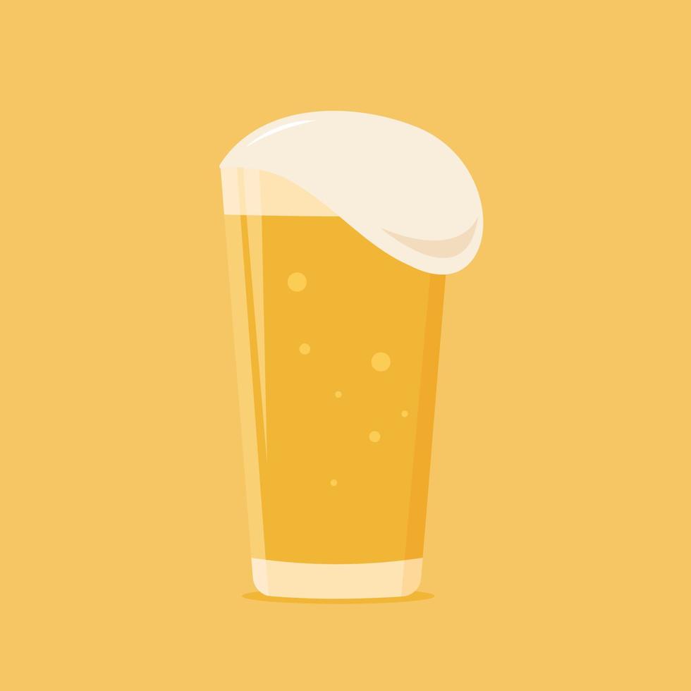 cerveza en una taza de ilustración vectorial libre vector