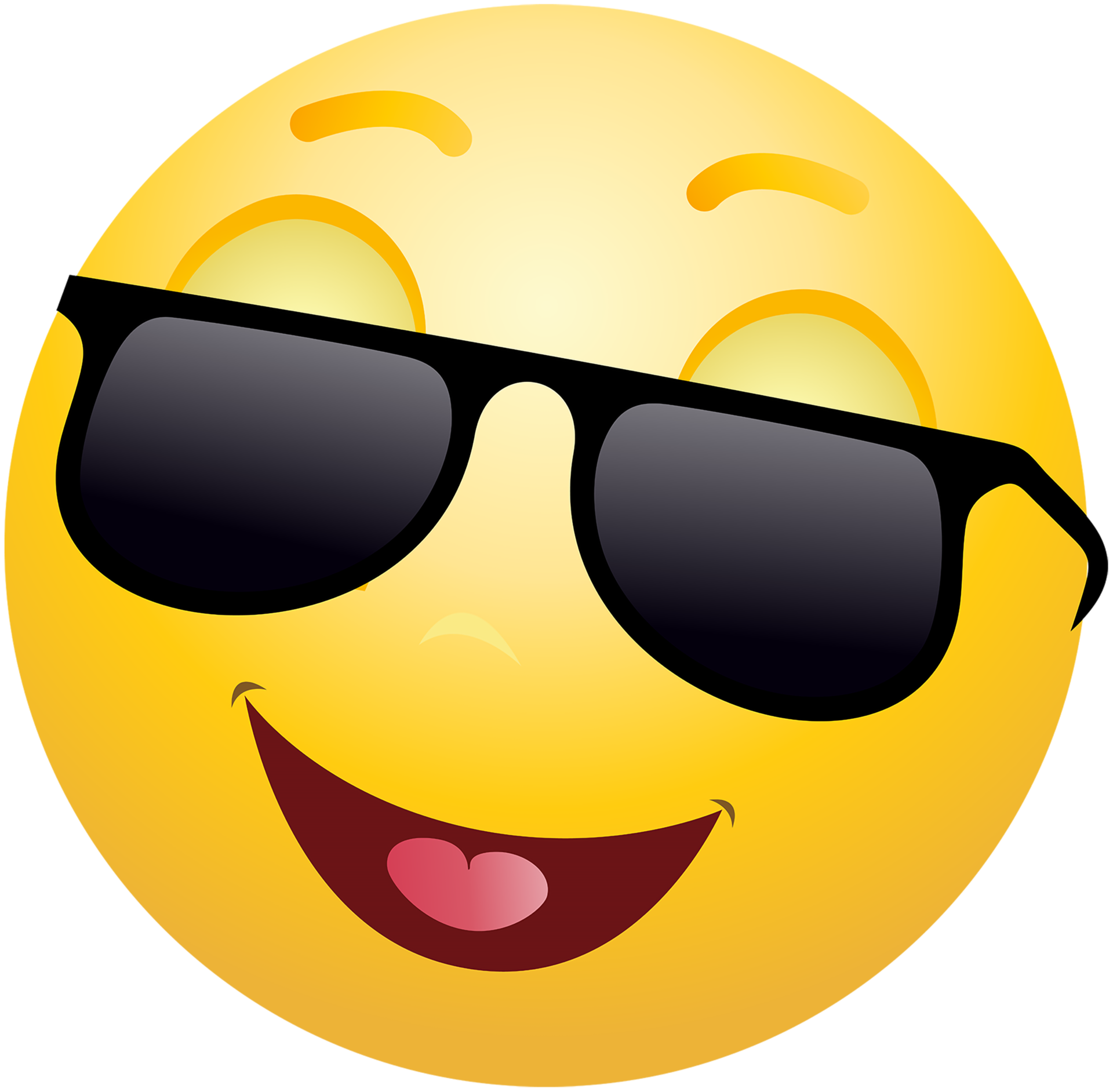 Emoticon Sorridente Com óculos De Sol 14033544 Png