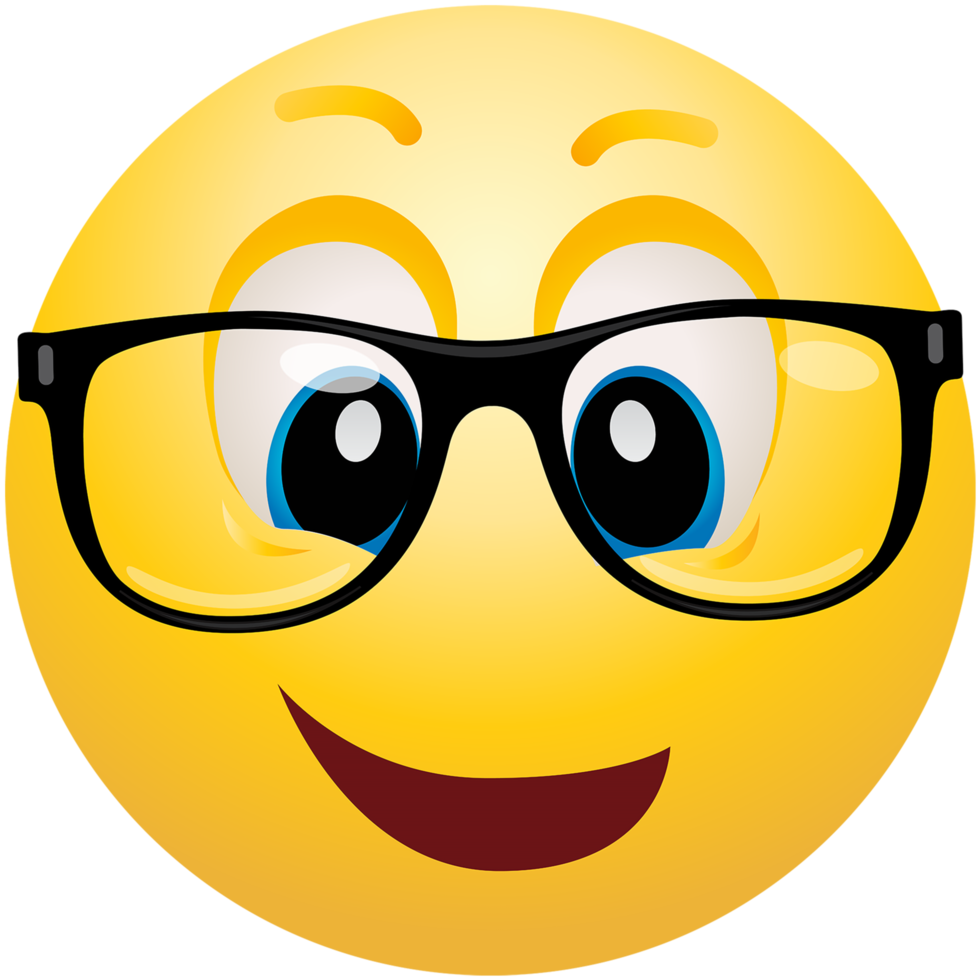 Geek Emoticon Yellow  Color png