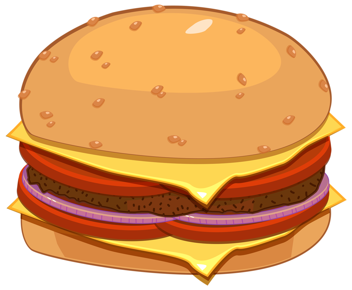 fundo transparente de hambúrguer png
