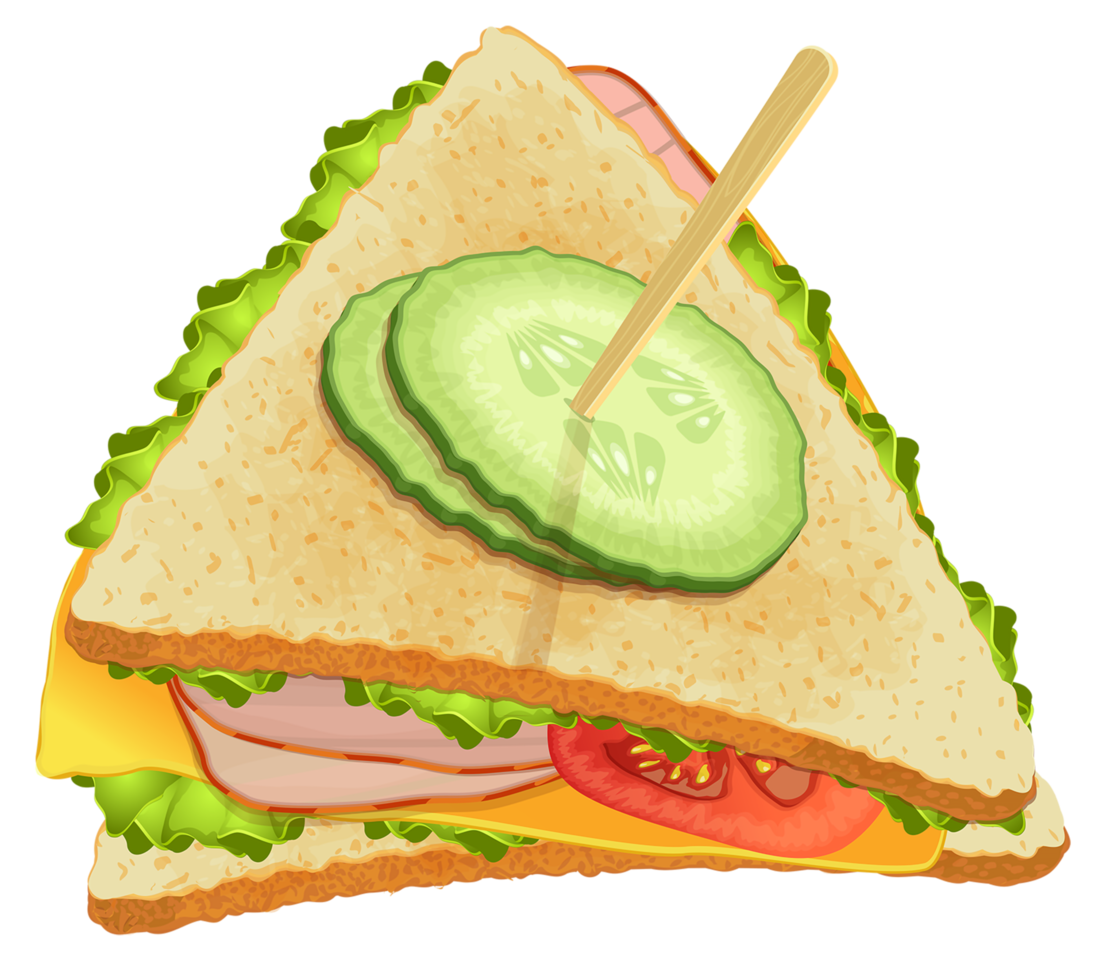 sándwich de triángulo fondo transparente png