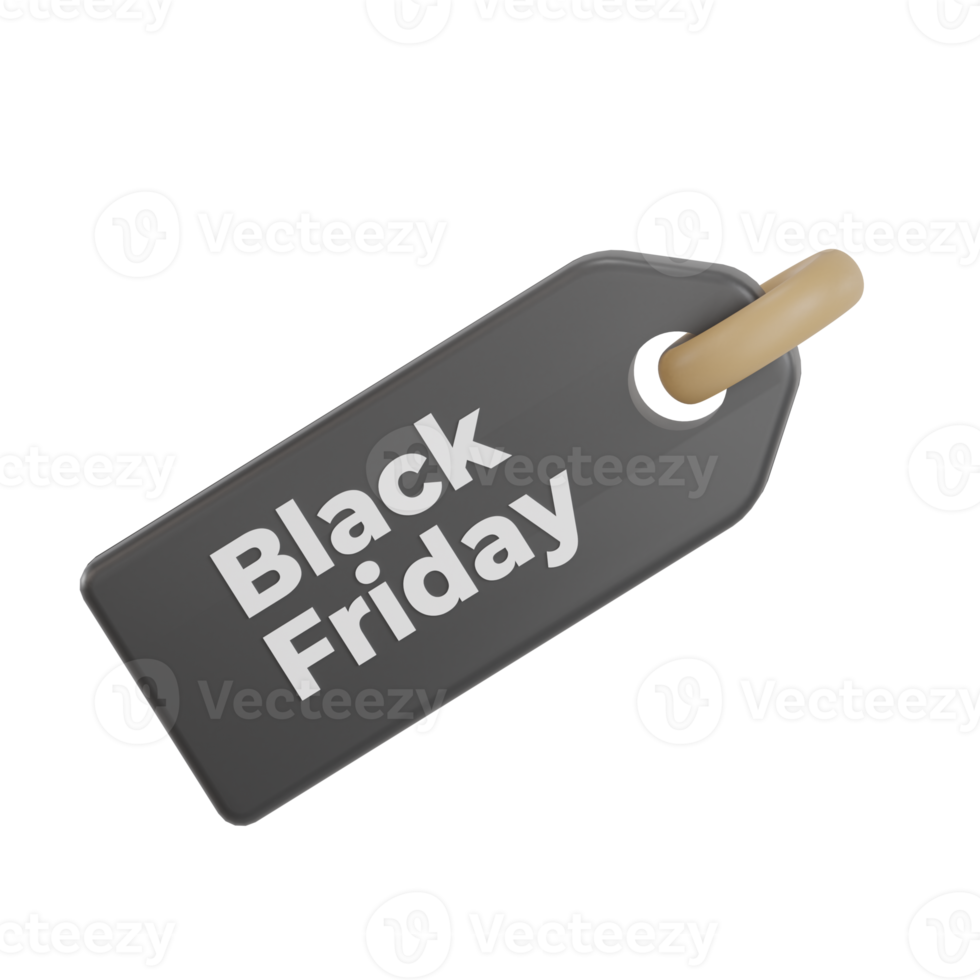 3d black friday Tag png