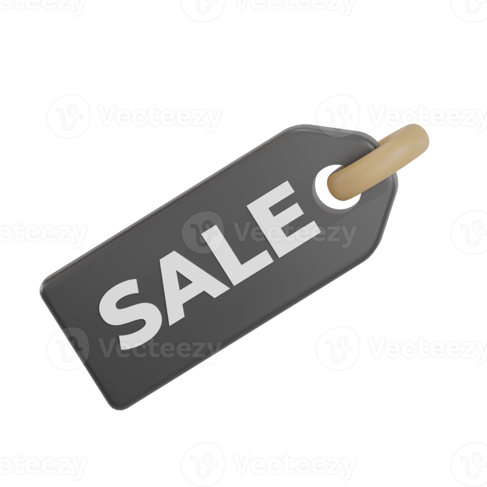 3d Sale Tag black friday png