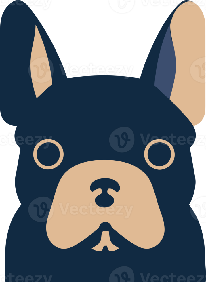 illustration graphic of simple French bulldog isolated good for logo, icon, mascot, print or customize your design png