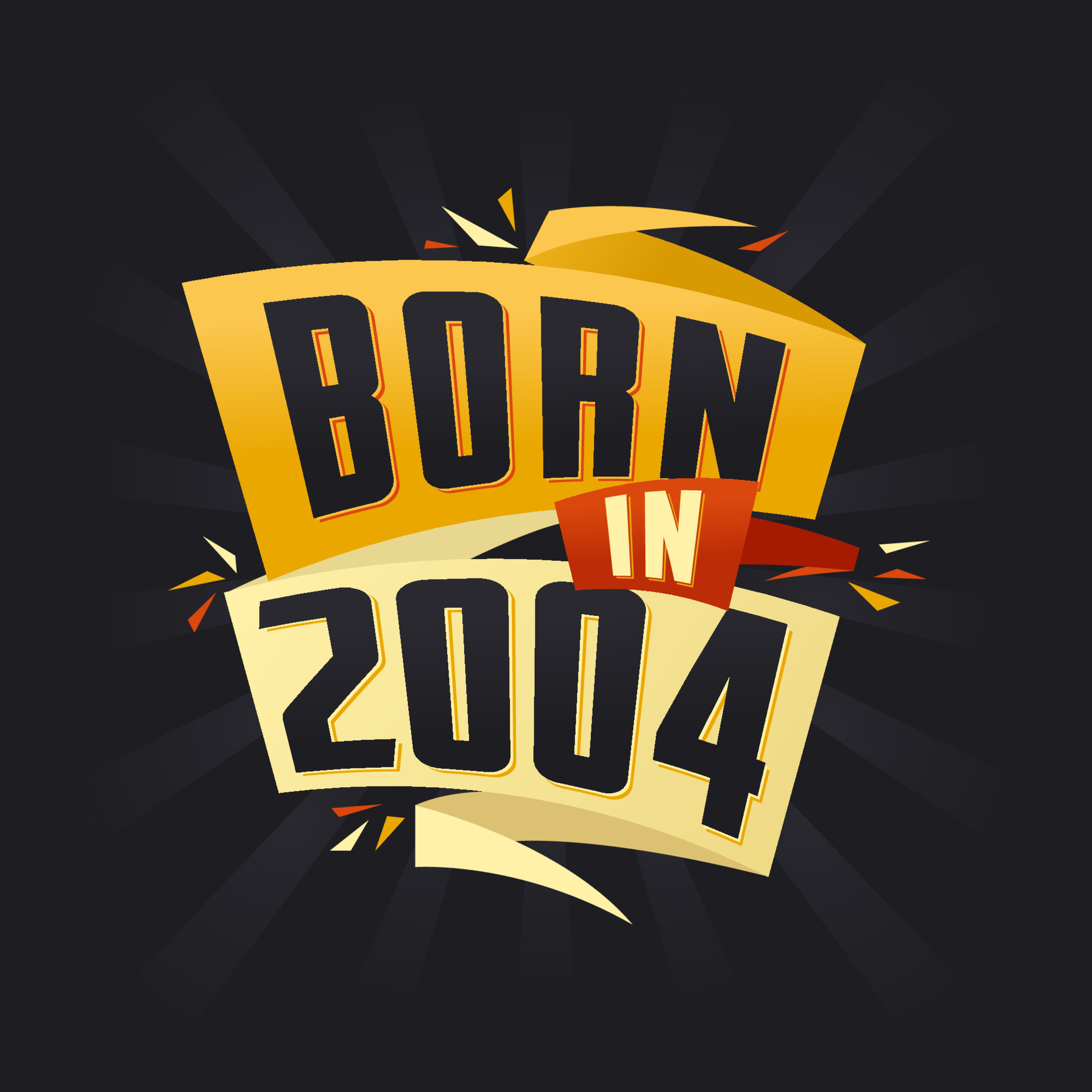 Born in 2004 Happy Birthday tshirt for 2004 14033999 Vector Art at Vecteezy