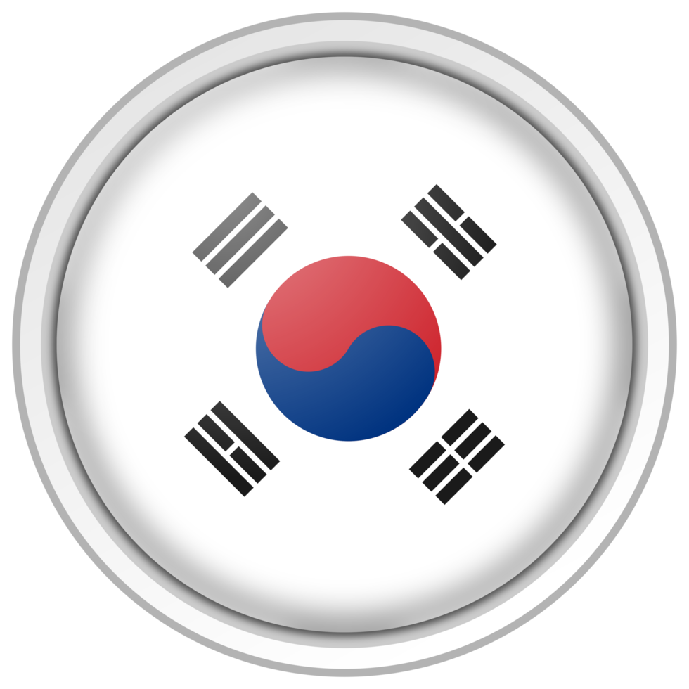 söder korea cirkel flagga png
