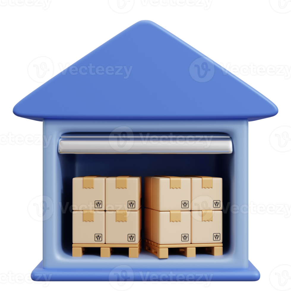 Warehouse 3D Illustration 14034133 PNG