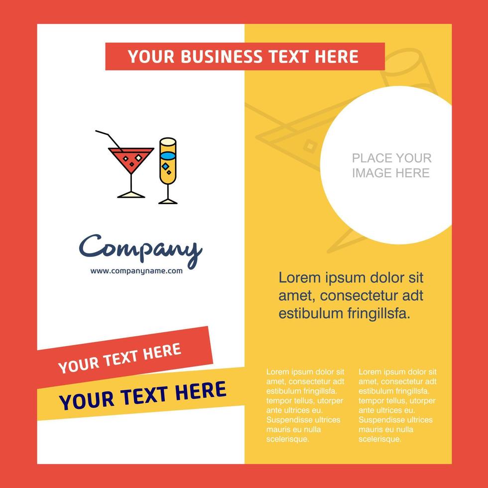 Drinks Company Brochure Template Vector Busienss Template
