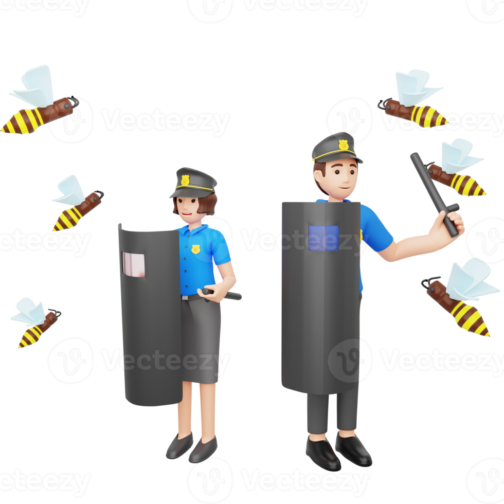 Internet protection 3D character illustration png