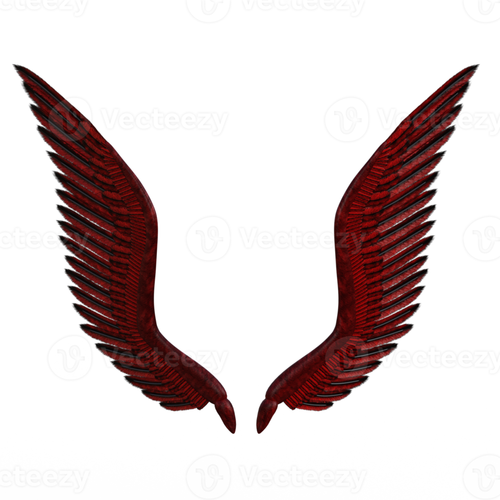 Angel Wings Isolated 3D rendering png