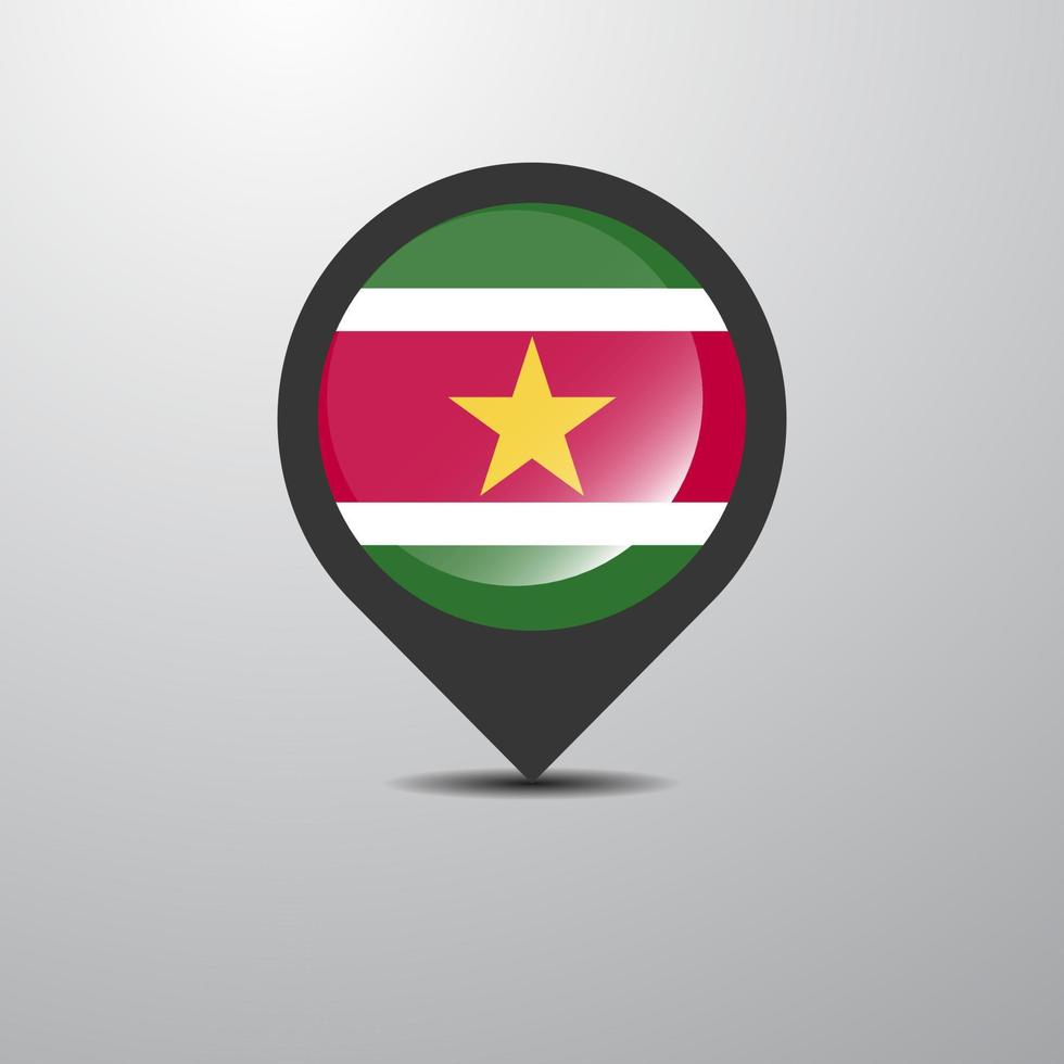 Suriname Map Pin vector