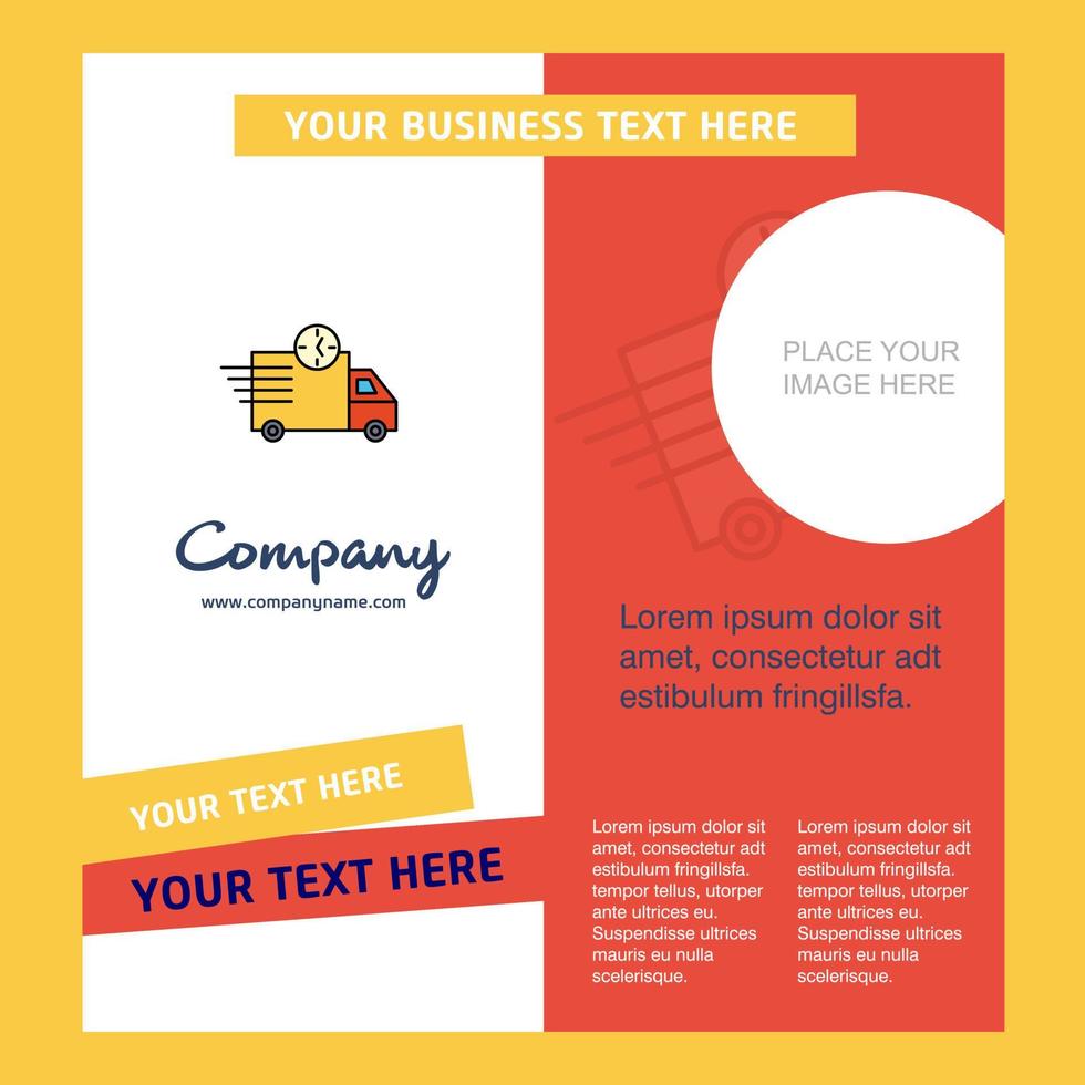 On time delivery Company Brochure Template Vector Busienss Template