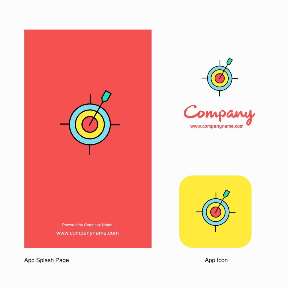 Dart game Company Logo App Icon and Splash Page Design Creative Business App Design Elements vector