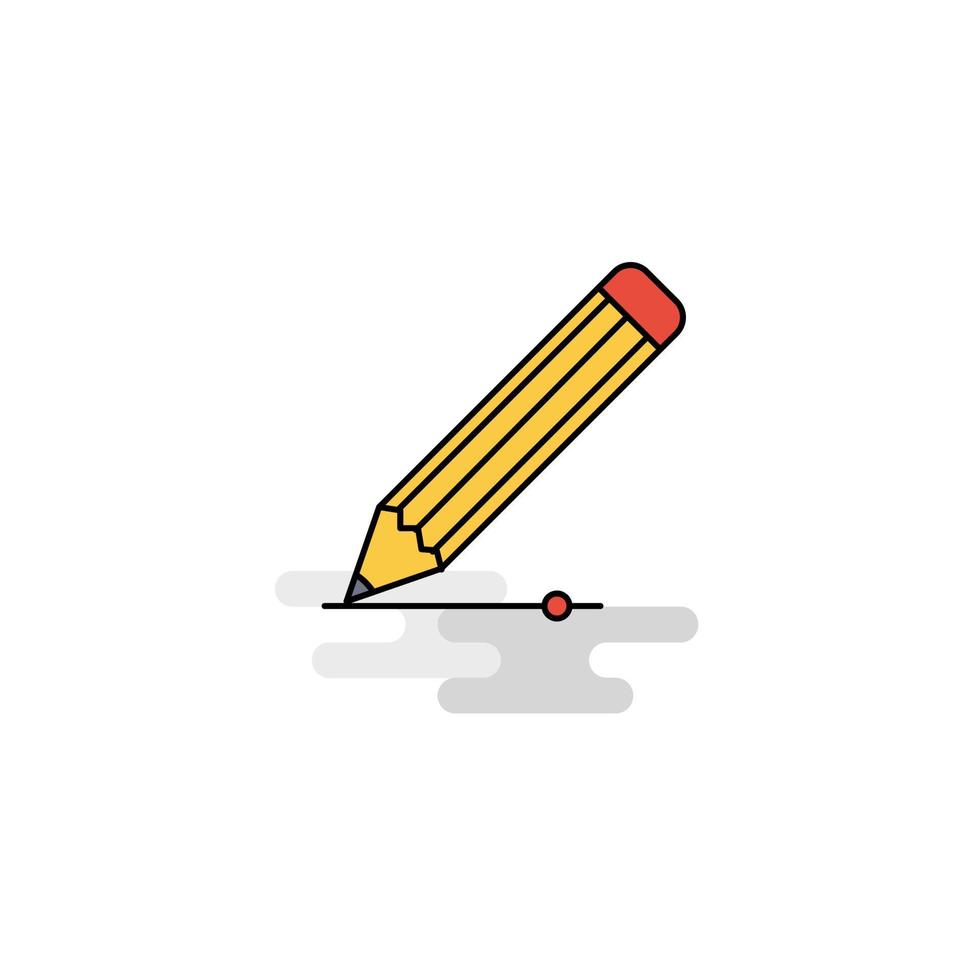 vector de icono de lápiz plano