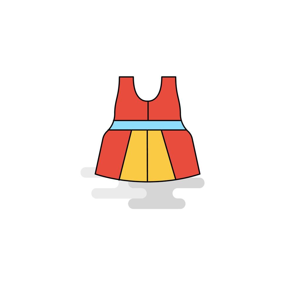 vestido plano icono vector