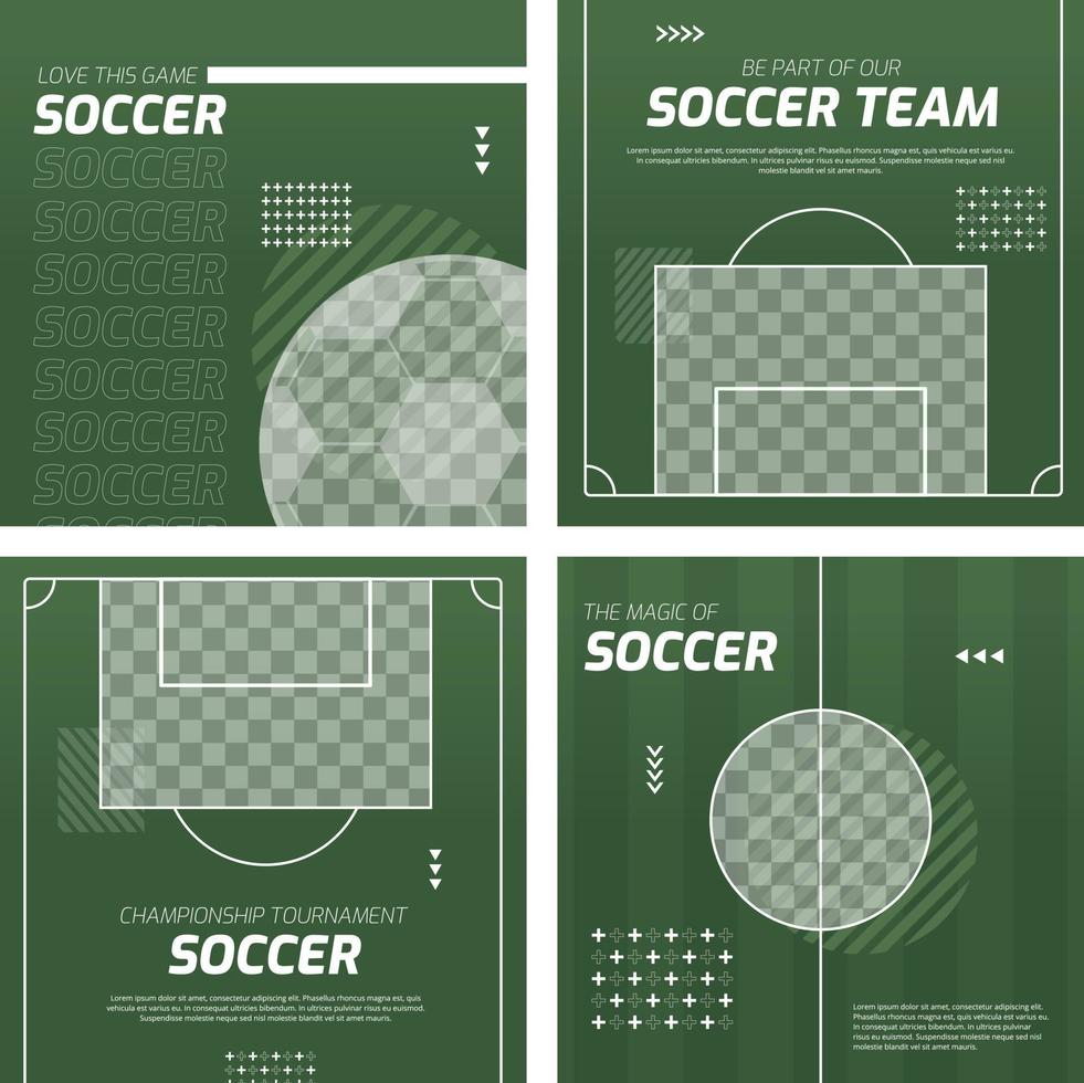 Soccer Sport Club Social Media Template vector