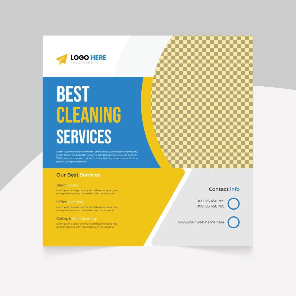 Best Home Cleaning Service Social Media Post Or Banner Design Template vector