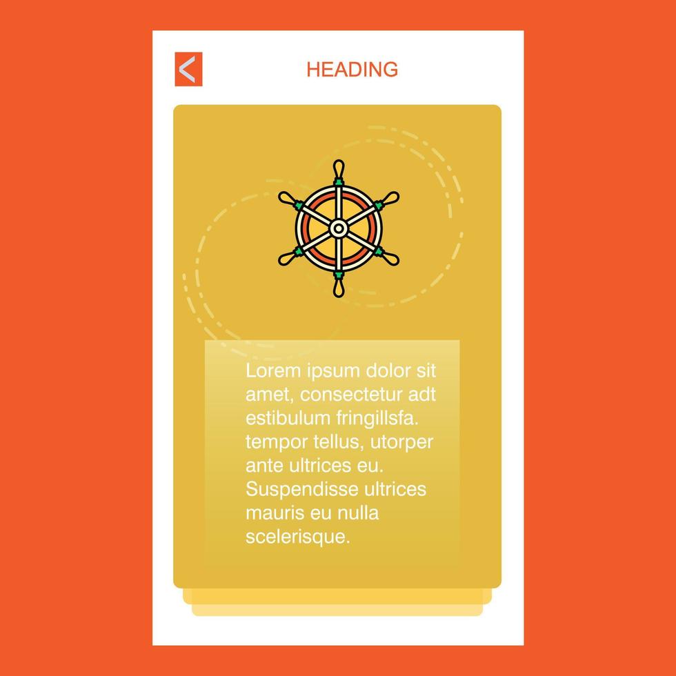 Steering mobile vertical banner design design Vector