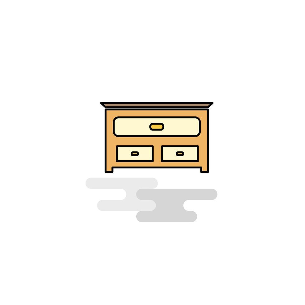 Flat Cupboard Icon Vector