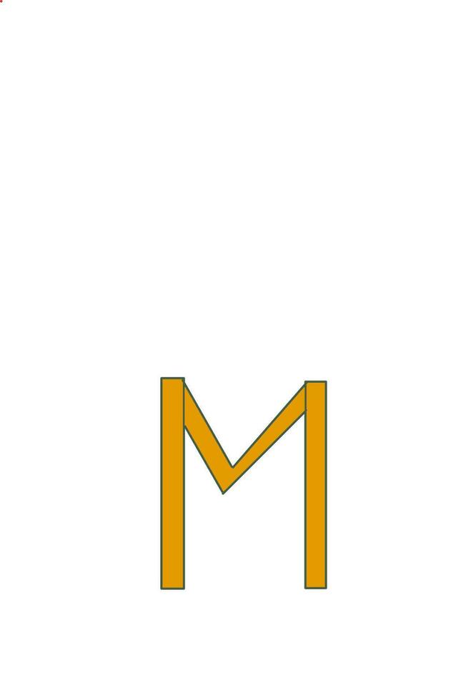 M text logo vector