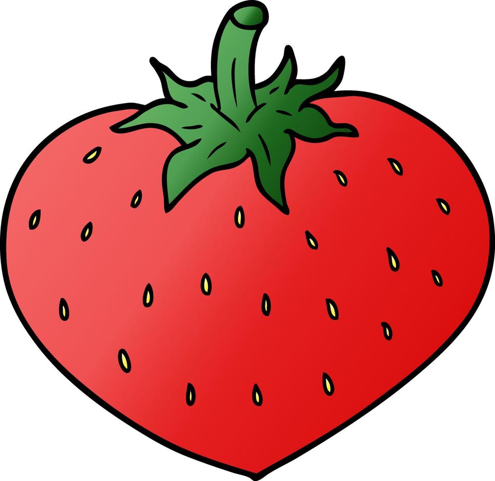 Cartoon cute strawberry vector