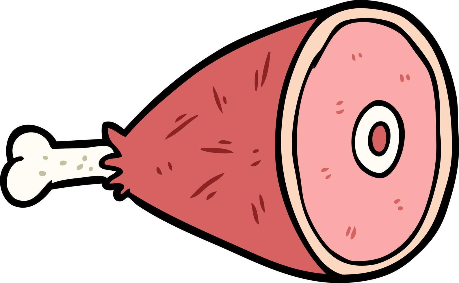 Cartoon cooked meat vector