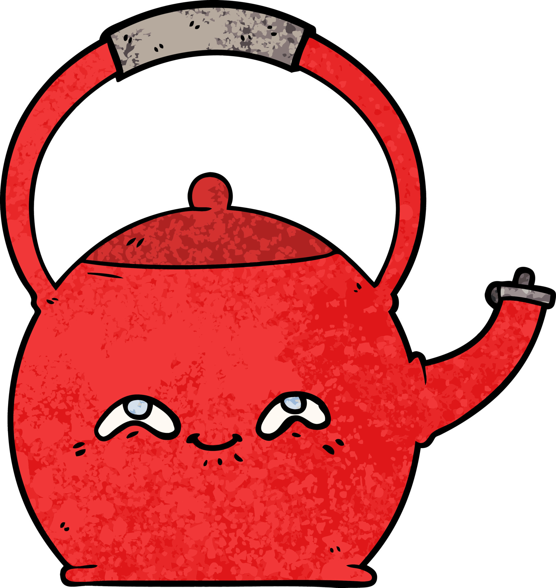 Cartoon cute tea kettle 14035757 Vector Art at Vecteezy