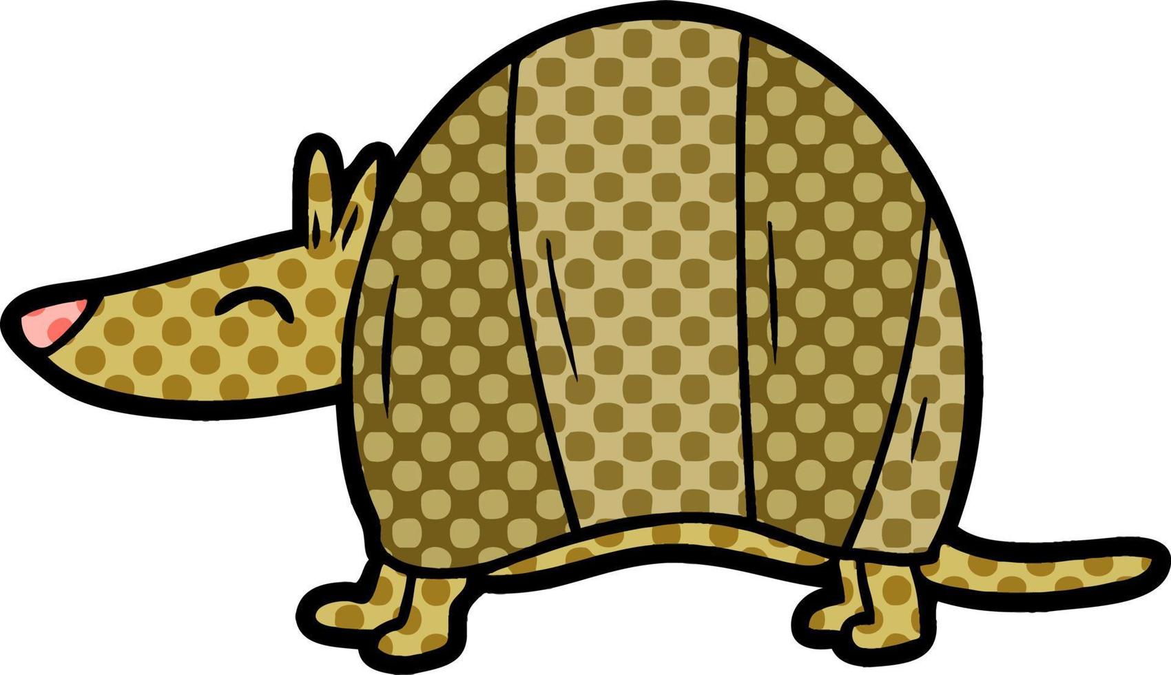 Cartoon cute armadillo vector